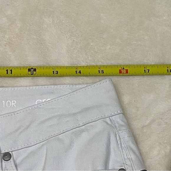NWT NEW DIRECTION / White Denim Crop Jeans High Rise Embroidered Detail Size 10R - Picture 8 of 11